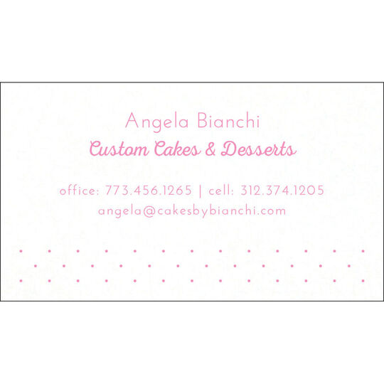 Pin Dot Letterpress Contact Cards